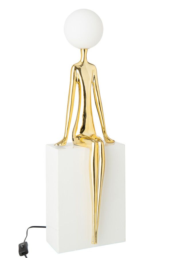 Lampa stołowa Muse Gold White