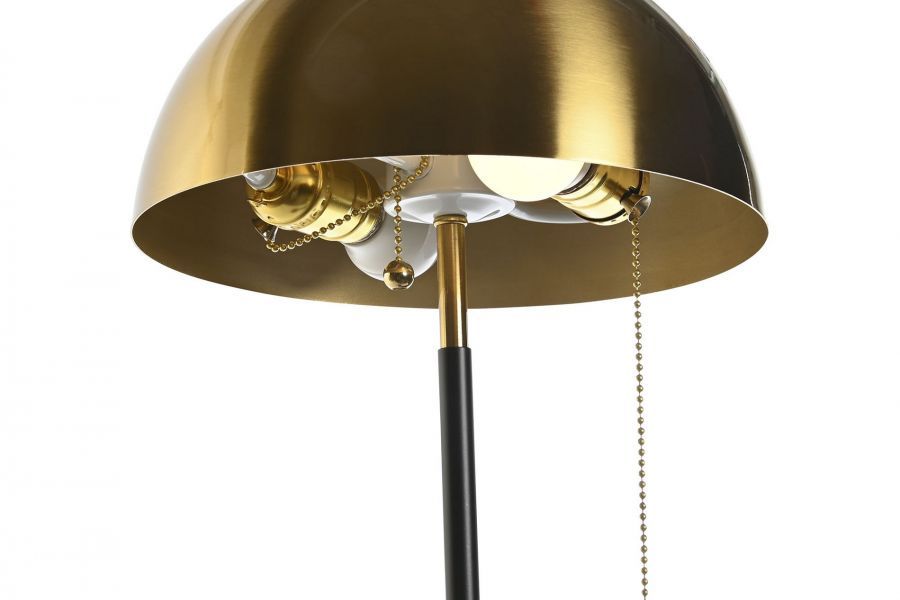 Lampa stołowa Mushroom złota z marmurową podstawą 