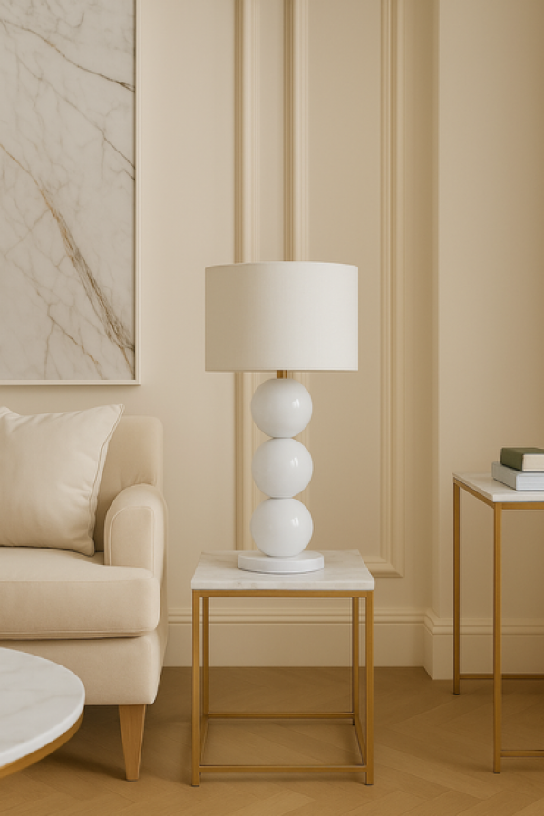 Lampa stołowa Pearl white - Item International