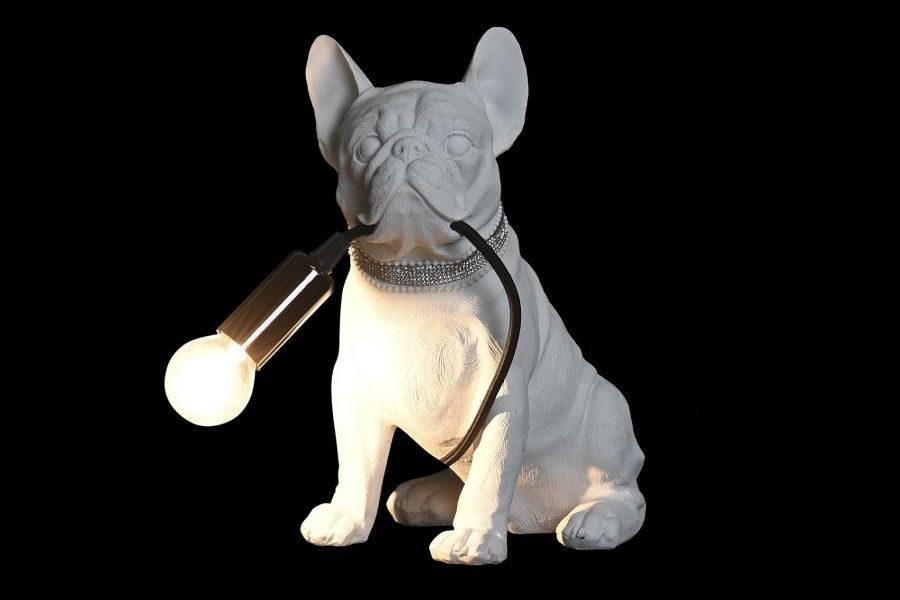 Lampa stołowa pies French Bulldog 