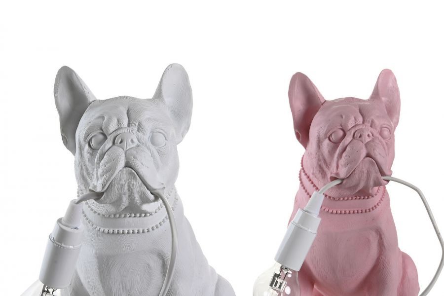 Lampa stołowa pies pastelowy French Bulldog