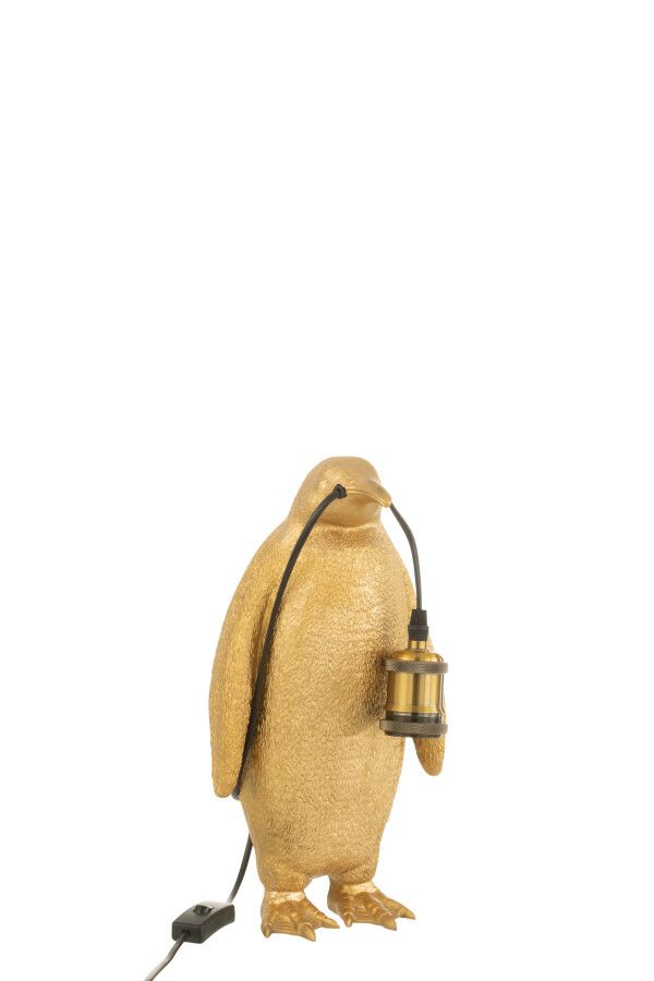 Lampa stołowa Pingwin złota