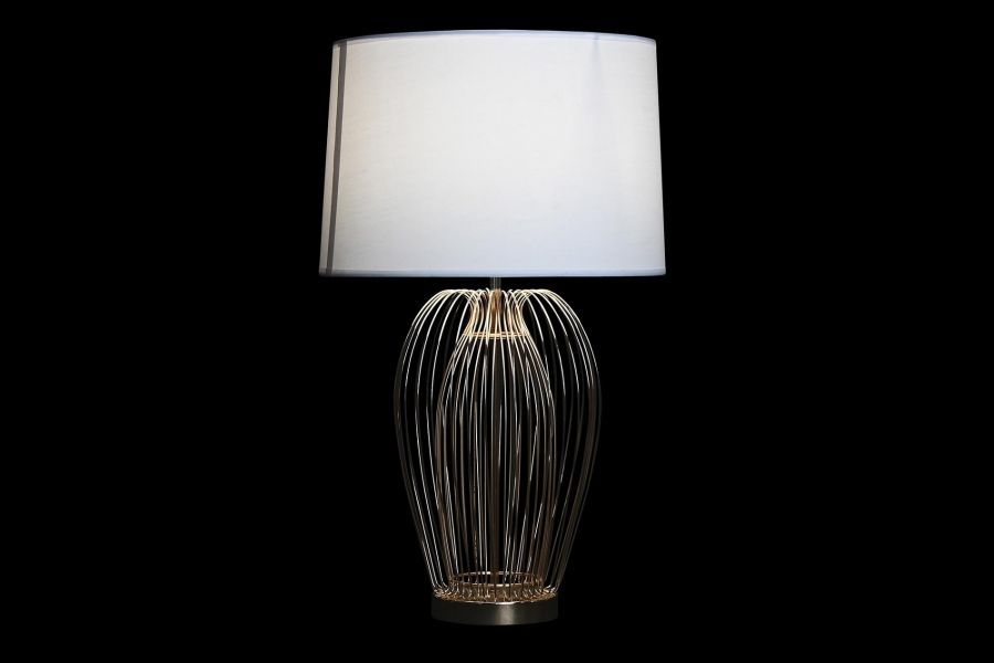 Lampa stołowa Pretty ażurowa złota srebrna 
