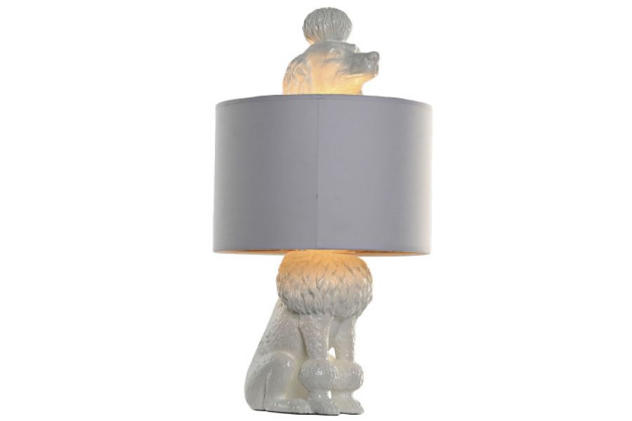 Lampa stołowa Pudel siedzący biała  - Item International