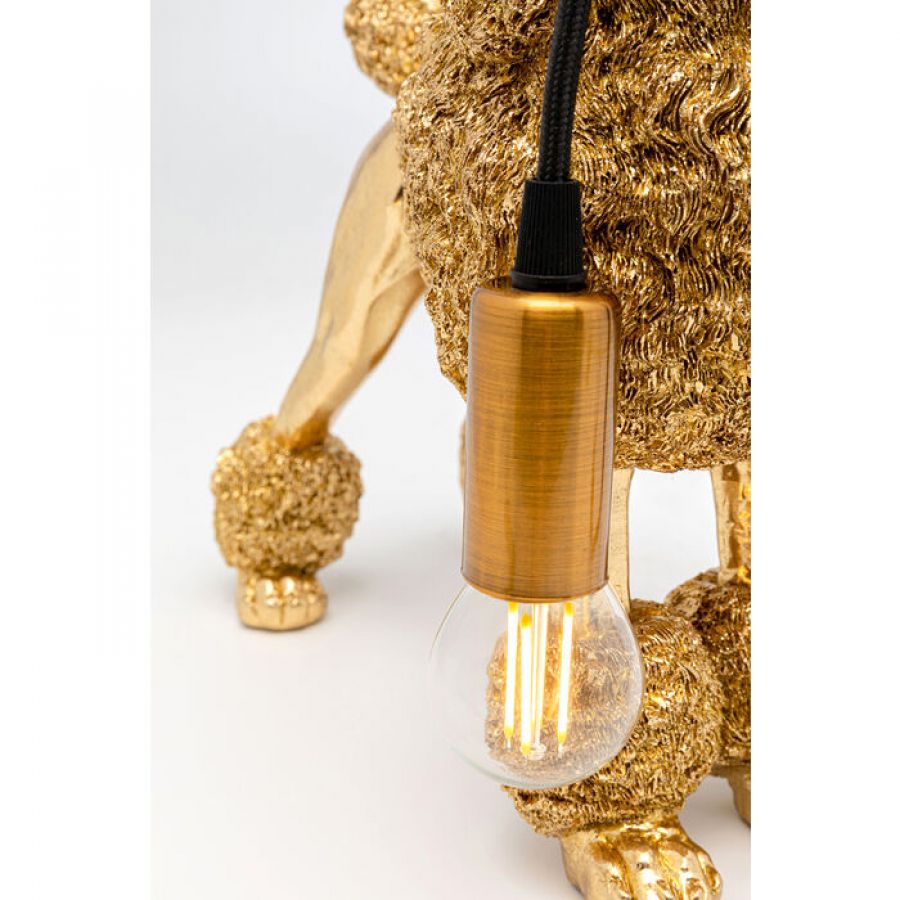 Lampa stołowa Pudel złota - Kare Design