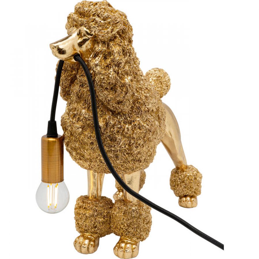 Lampa stołowa Pudel złota - Kare Design