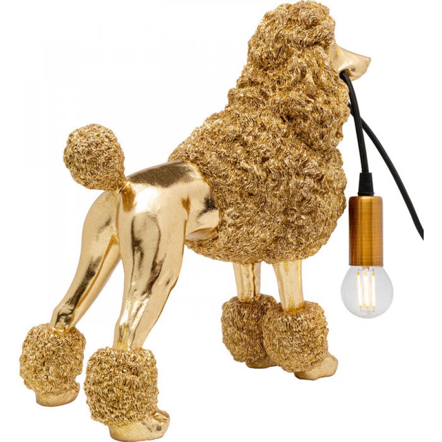 Lampa stołowa Pudel złota - Kare Design
