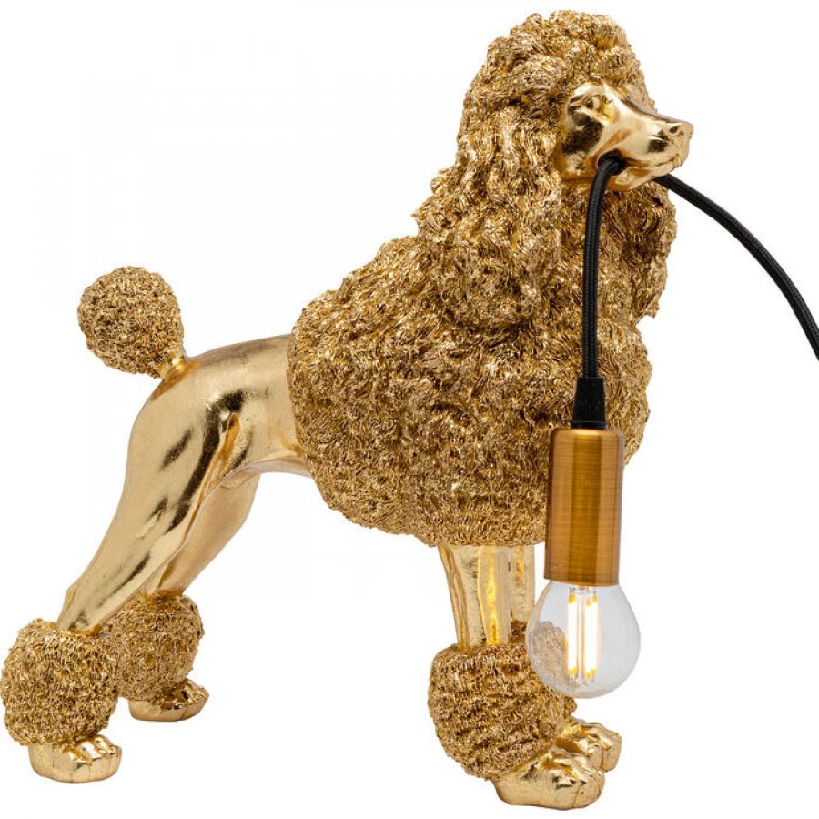 Lampa stołowa Pudel złota - Kare Design