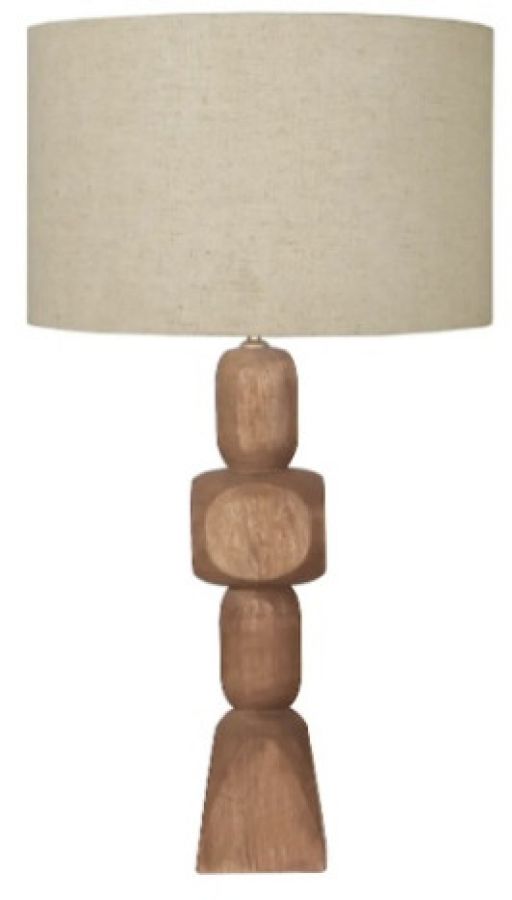 Lampa stołowa Pueblo z drewna mango - Item International