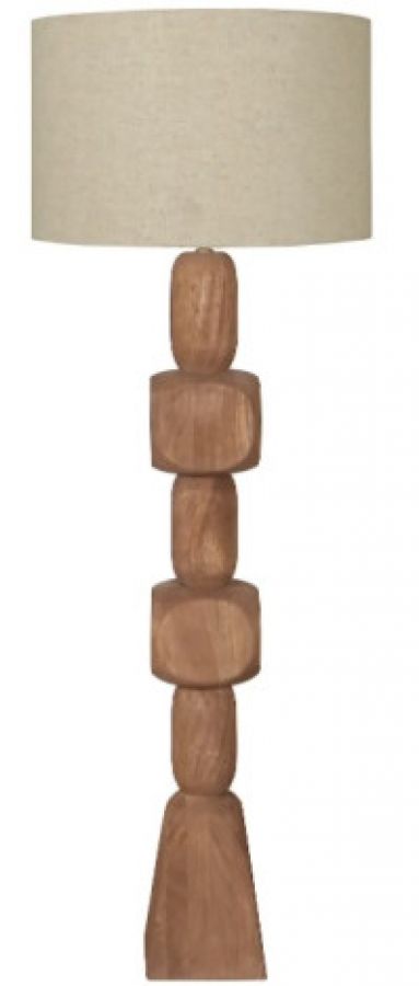 Lampa podłogowa Pueblo z drewna mango - Item International