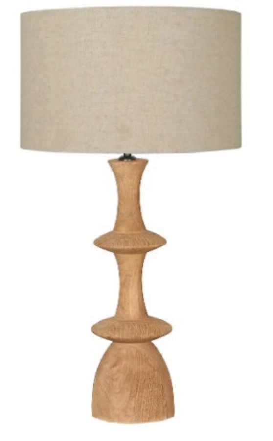 Lampa stołowa Soria z drewna mango - Item International