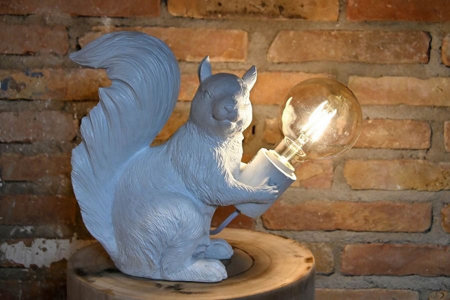 Lampa stołowa Wiewiórka biała
