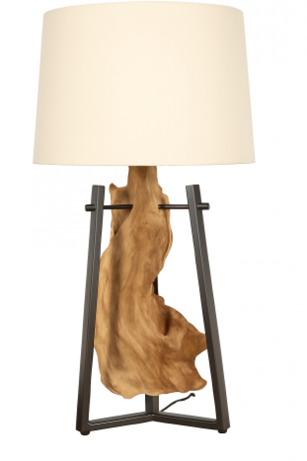 Lampa stołowa Woodland drewniana 76 cm - Item International