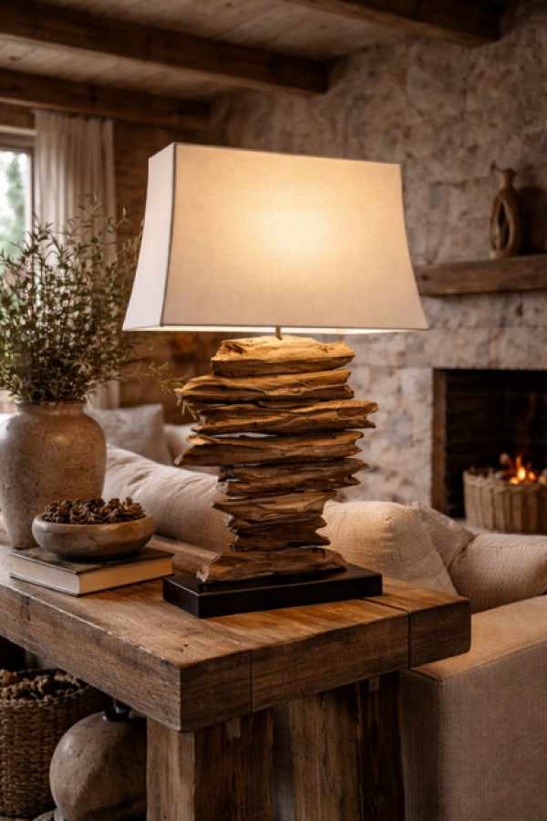 Lampa stołowa Woodland Teak