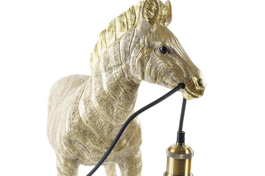 Lampa stołowa Zebra złota