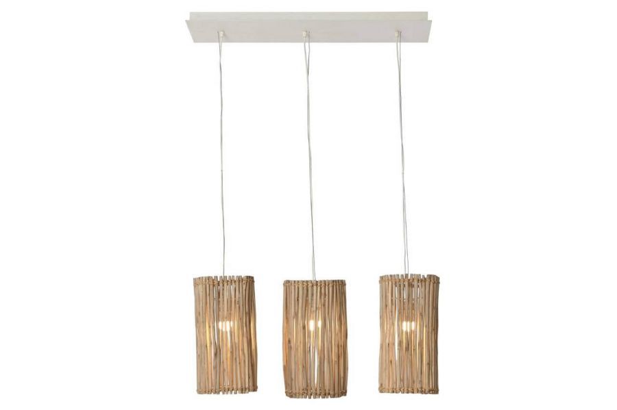 Lampa sufitowa 3 drewniana z eukaliptusa - Item International