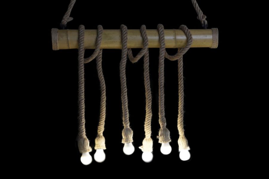 Lampa sufitowa Bamboo boho 6  - Item International