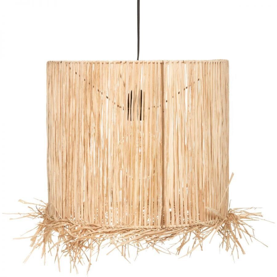 Lampa sufitowa Boho Havana z rafii 