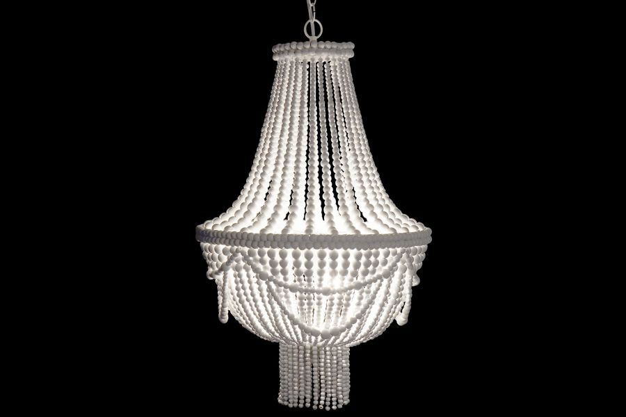 Lampa sufitowa Boho z drewnianymi perłami 78 cm  - Item International