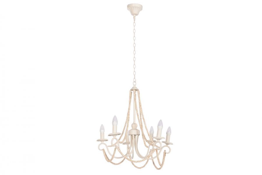 Lampa sufitowa Celebrate kandelabr z drewnianymi perłami - Item International
