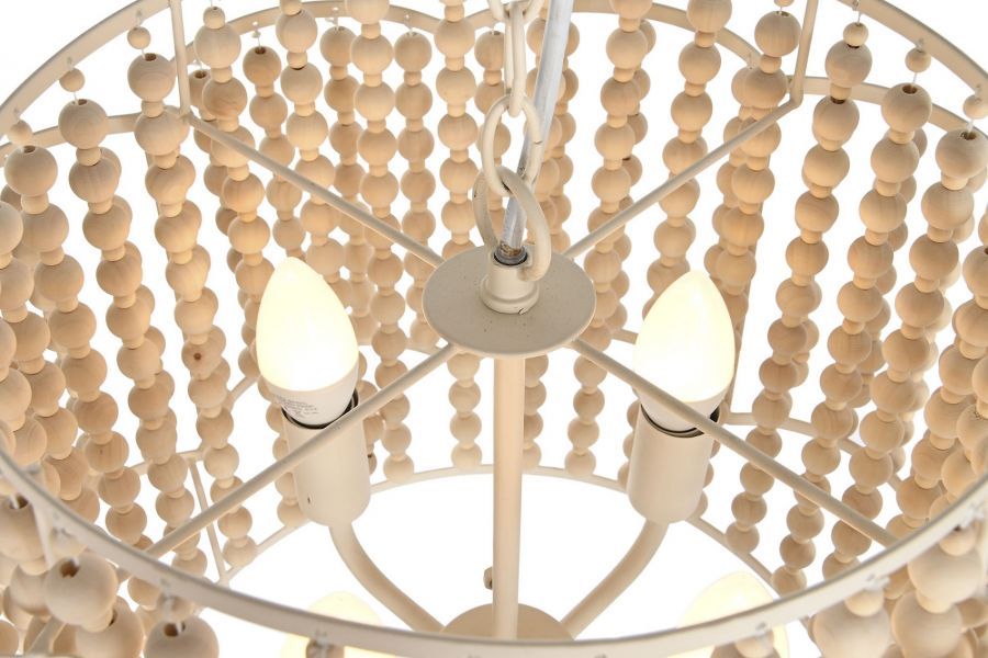 Lampa sufitowa Celebrate simple z drewnianymi perłami - Item International