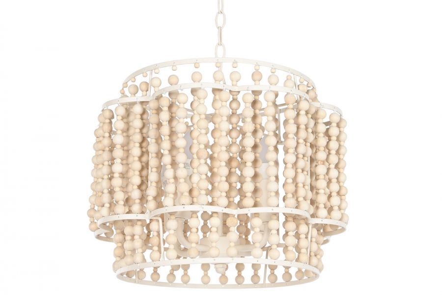 Lampa sufitowa Celebrate simple z drewnianymi perłami - Item International