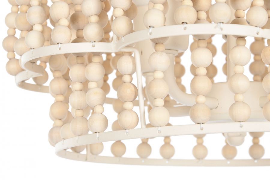 Lampa sufitowa Celebrate simple z drewnianymi perłami - Item International