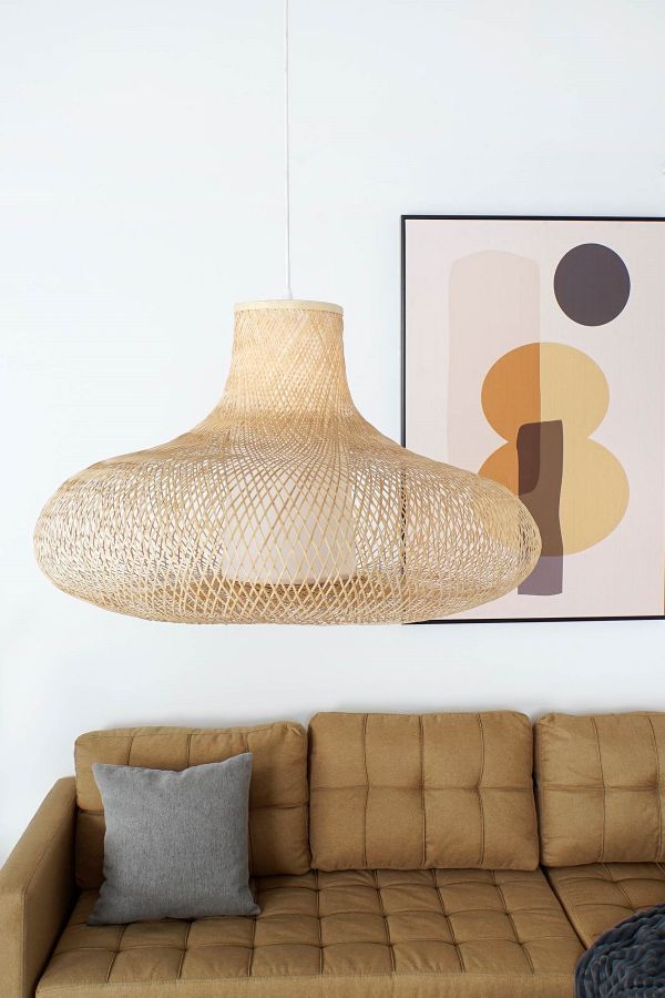 Lampa sufitowa Mushroom bambusowa
