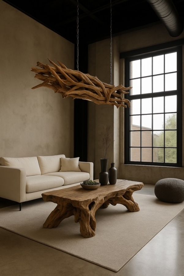 Lampa sufitowa Woodland drewniana 190 cm - Item International