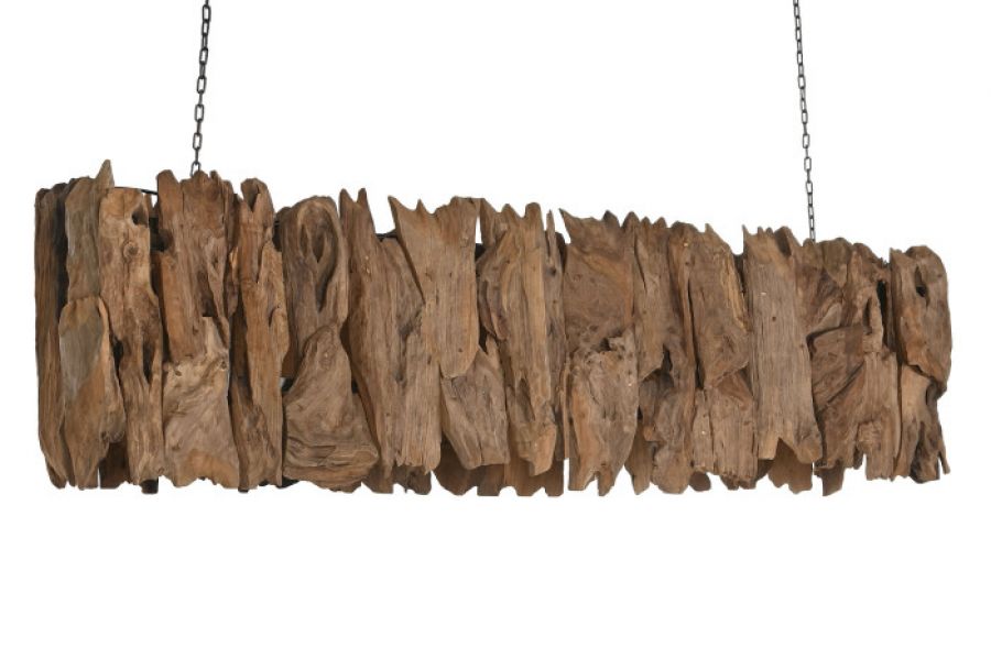 Lampa sufitowa z drewna teak 160 cm - Light & Living