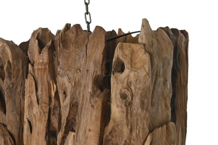 Lampa sufitowa z drewna teak 160 cm - Light & Living