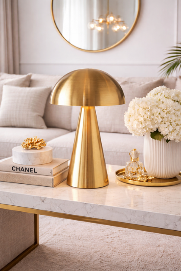 Lampa The Sixties złota stołowa - Boltze