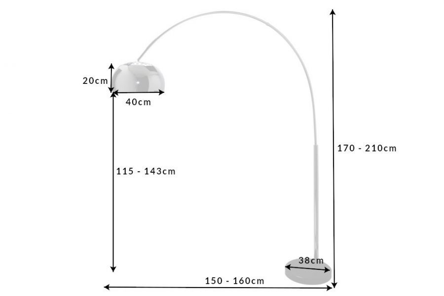 Lampa Ufo chrom podłogowa - Invicta Interior