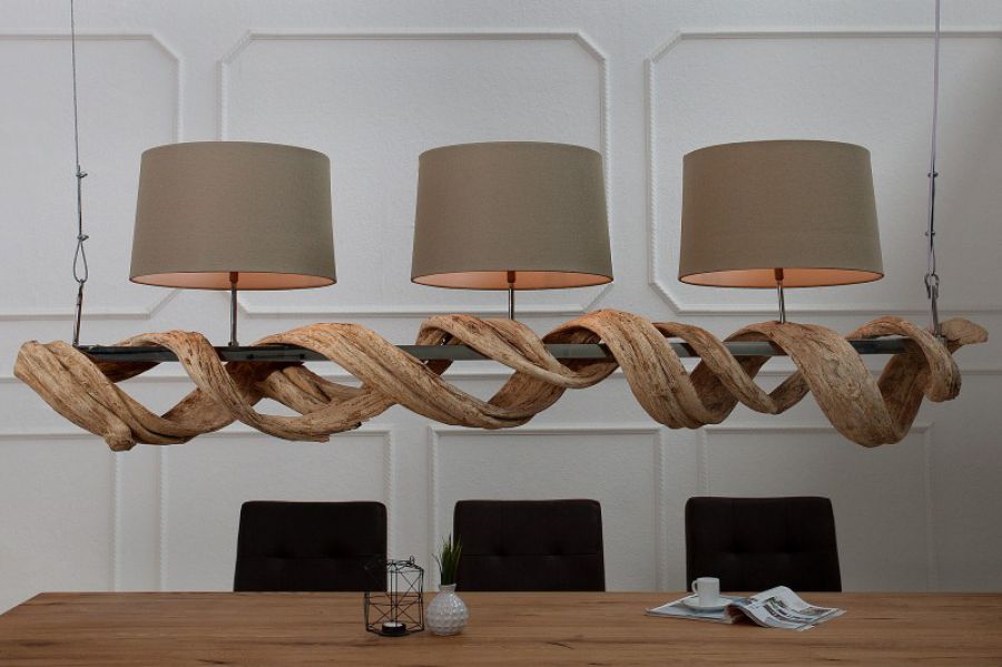 Lampa Vigine drewno z recyklingu  - Invicta Interior