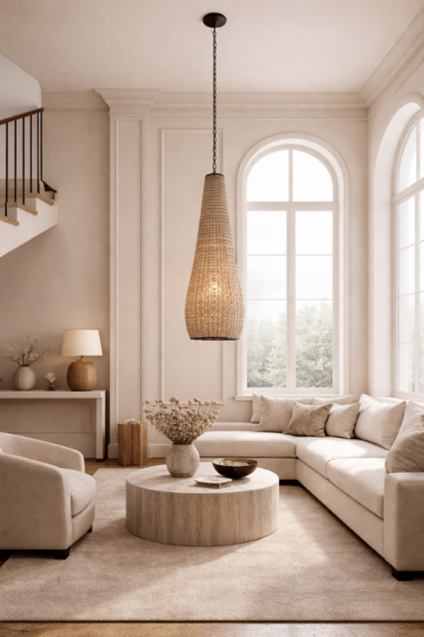 Lampa wisząca Alaya z perłami 174 cm