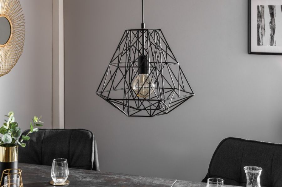 Lampa wisząca Cage S czarna - Invicta Interior