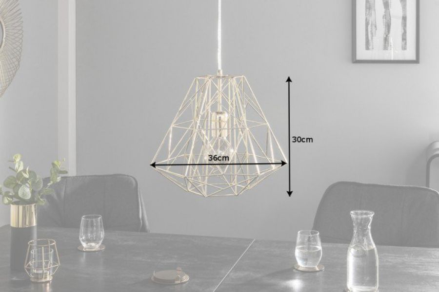 Lampa wisząca Cage S złota - Invicta Interior