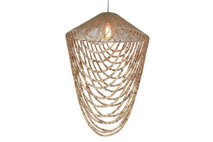 Lampa wisząca Drewniane Perły 100 cm 