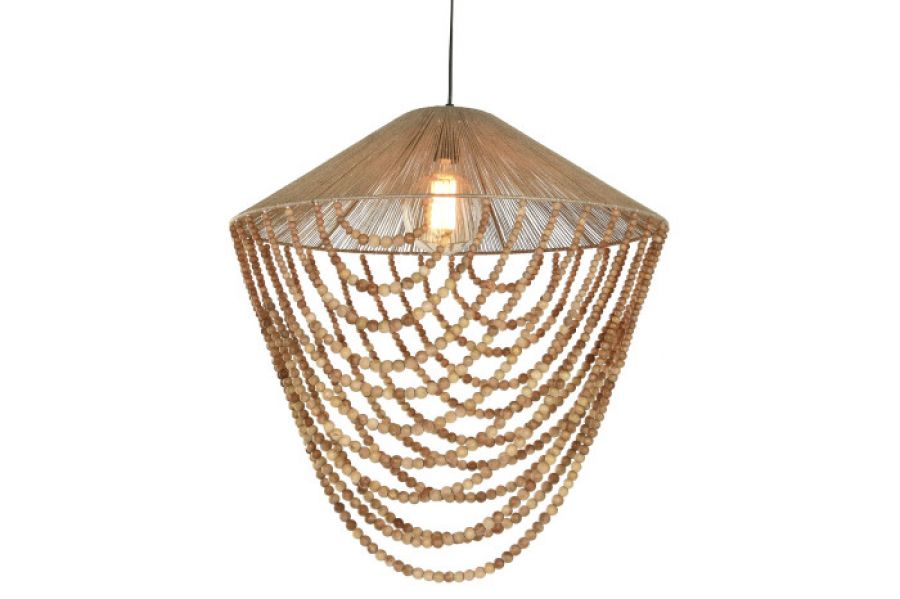 Lampa wisząca Drewniane Perły 70 cm