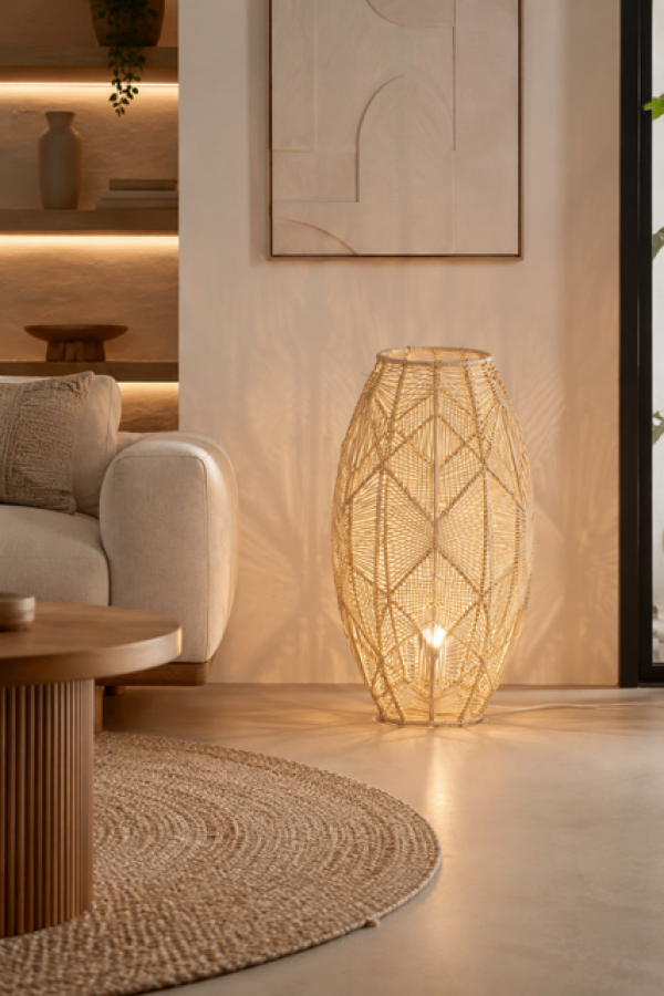 Lampka Kula boho rattanowa