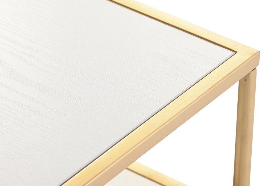 Ława Art Deco złota z półką - Item International