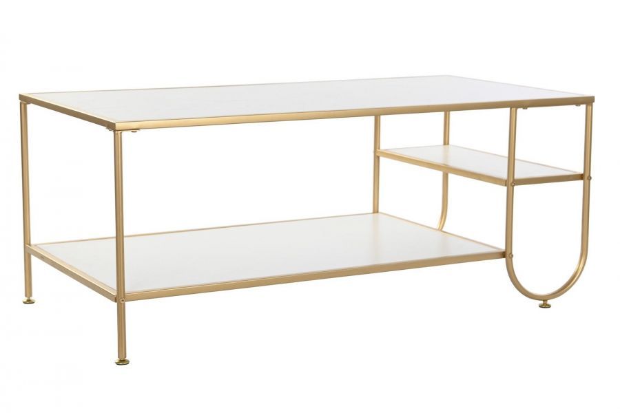Ława Art Deco złota z półką - Item International