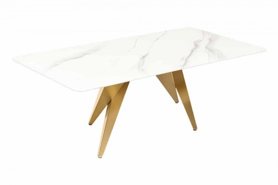 Ława Art Living 130 cm biały marmur - Invicta Interior