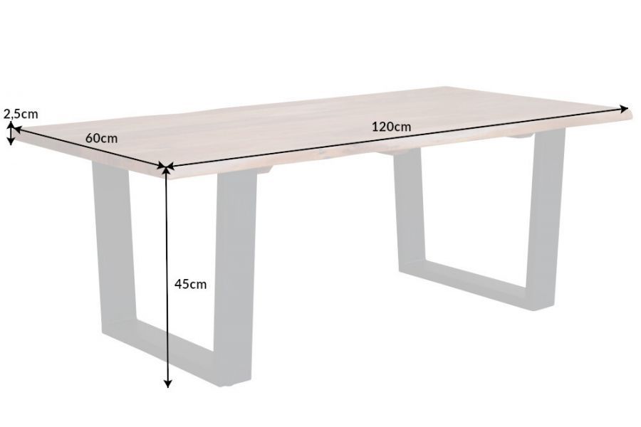 Ława drewniana Mammut 120 cm drewno akacjowe - Invicta Interior