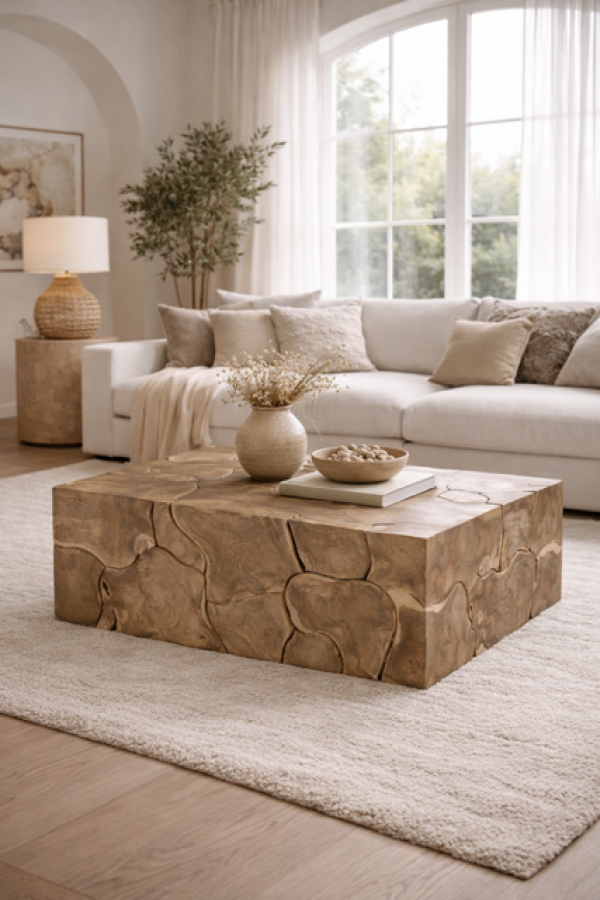 Ława drewniana Roots teak 120 cm