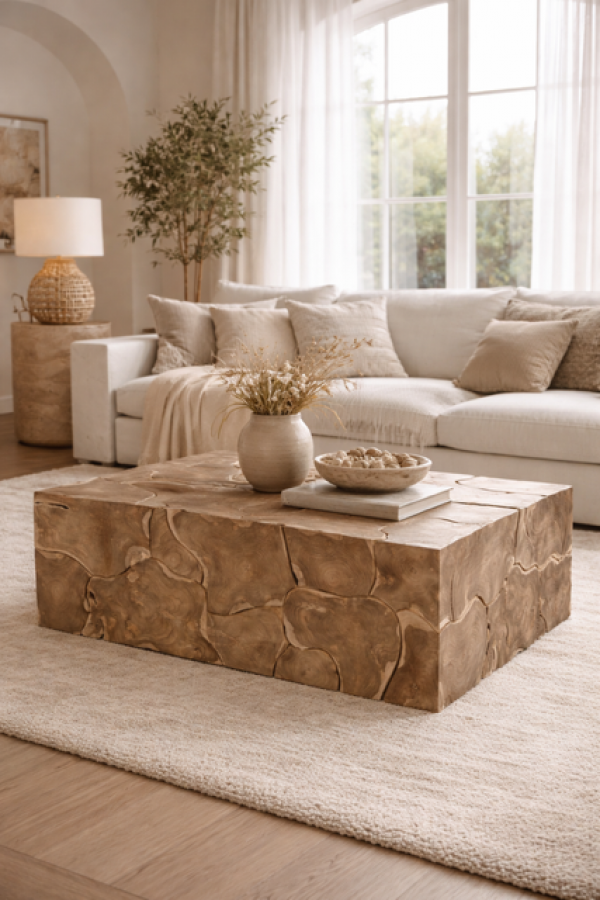 Ława drewniana Roots teak 120 cm