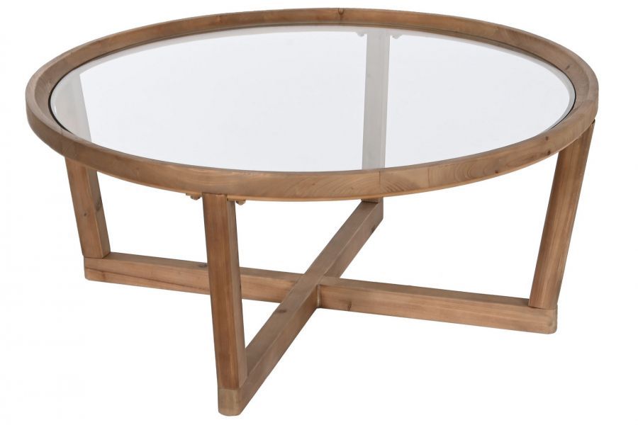 Ława drewniana Transparent okrągła - Item International