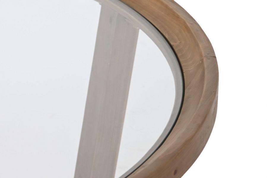 Ława drewniana Transparent okrągła