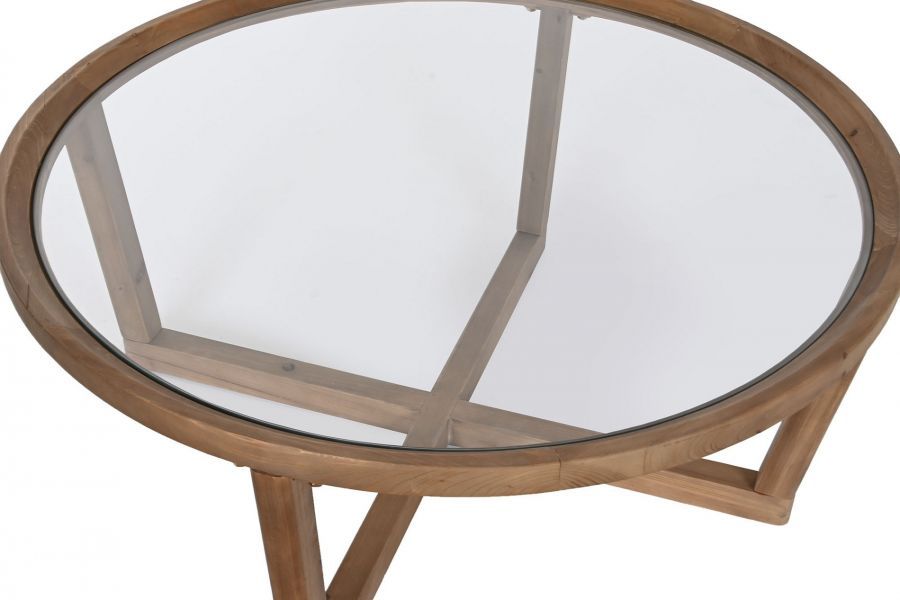 Ława drewniana Transparent okrągła - Item International