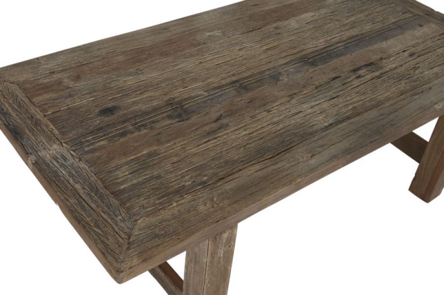 Ława drewniana z drewna tekowego z recyklingu 140 cm  - Item International